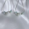 Pearl Tear Drop Hoop Earrings