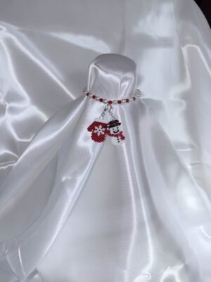 Festive Snowman/Mitten Interchangeable Elastic Charm Bracelet