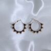 Beaded Spiked Hoop Earrings