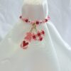 Sweet Gingham Heart/Gnome Elastic Interchangeable Charm Bracelet