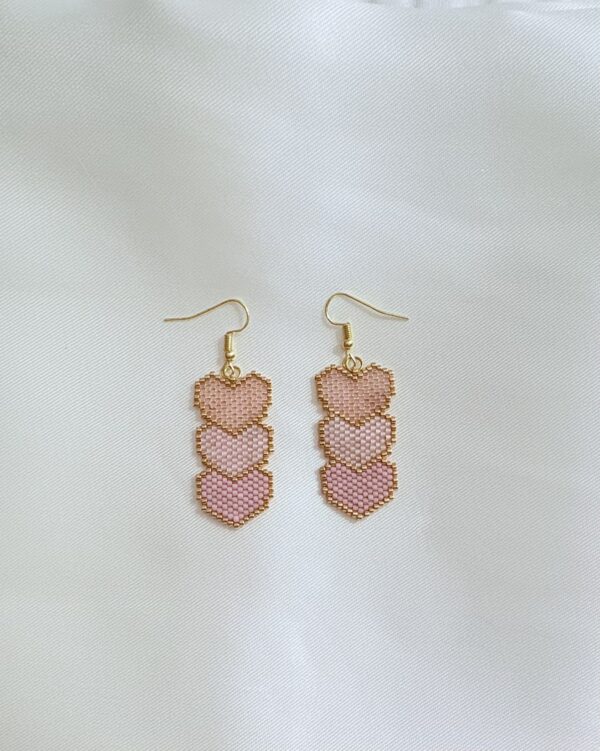 Pink Romance Beaded Earrings